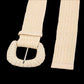 Retro Elastic Belt With Braided Buckle