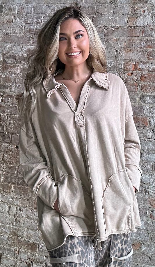 Big Collar Oversized Pullover
