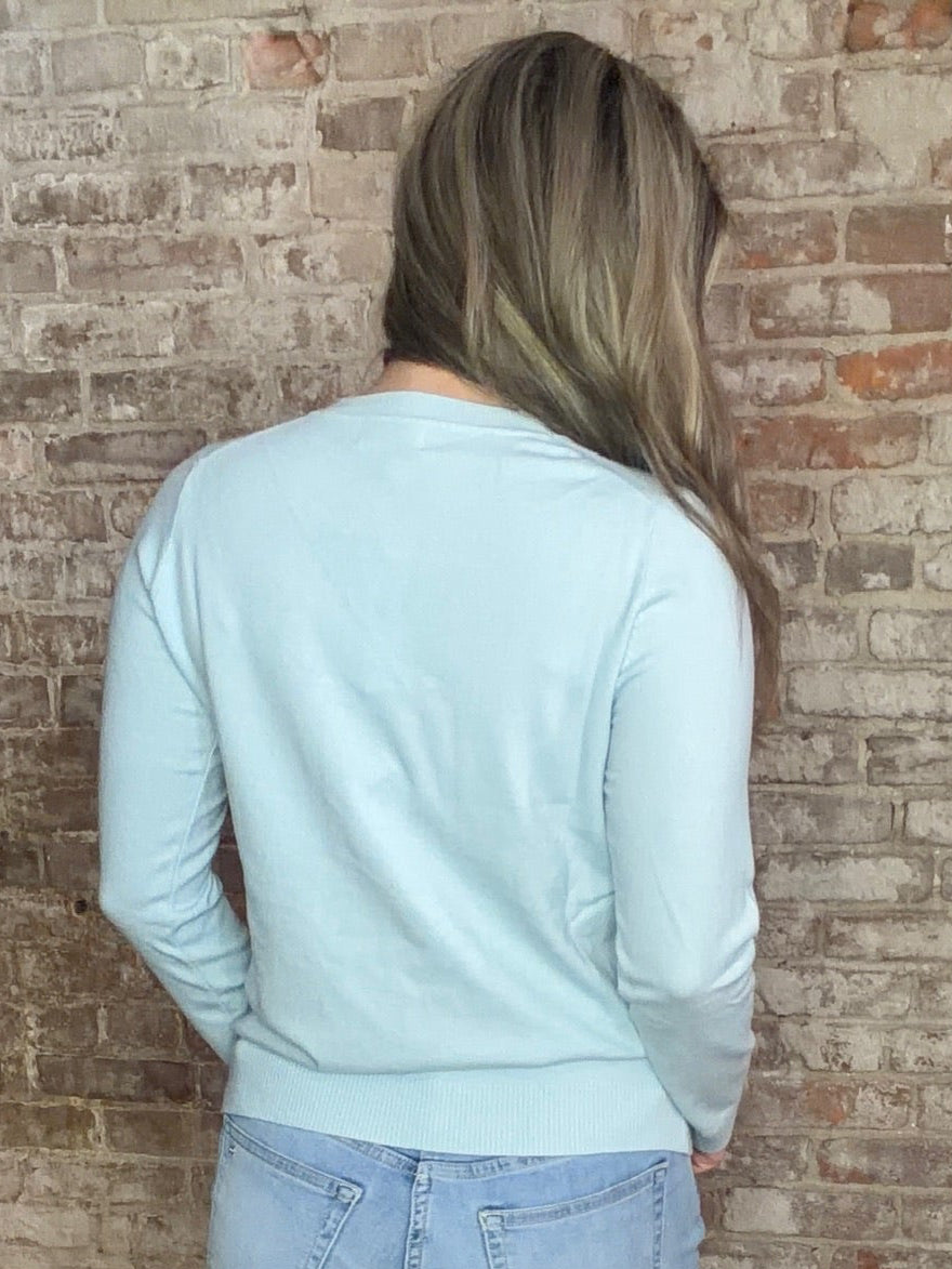 The Softest Knit Pullover Sweater ~ Pale Blue