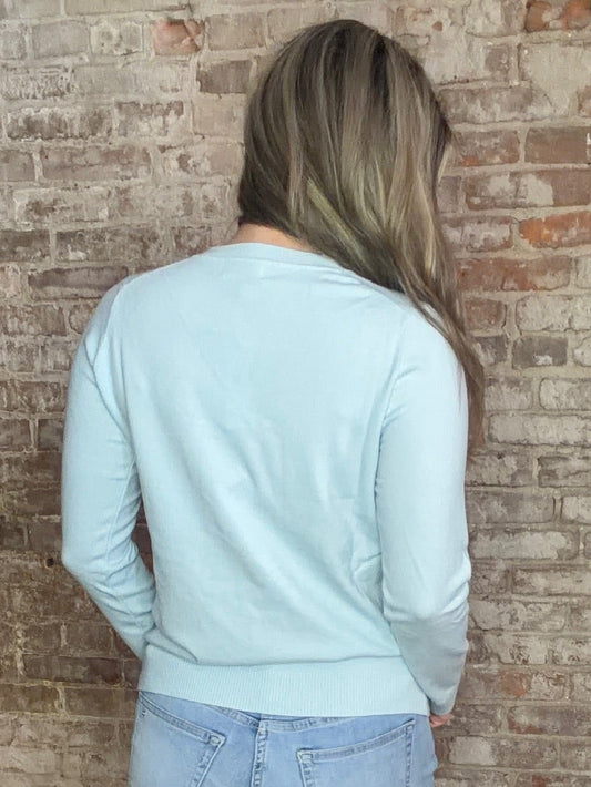 The Softest Knit Pullover Sweater ~ Pale Blue