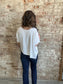 Wave Ribbed Oversized Short Sleeved Shirt ~ White