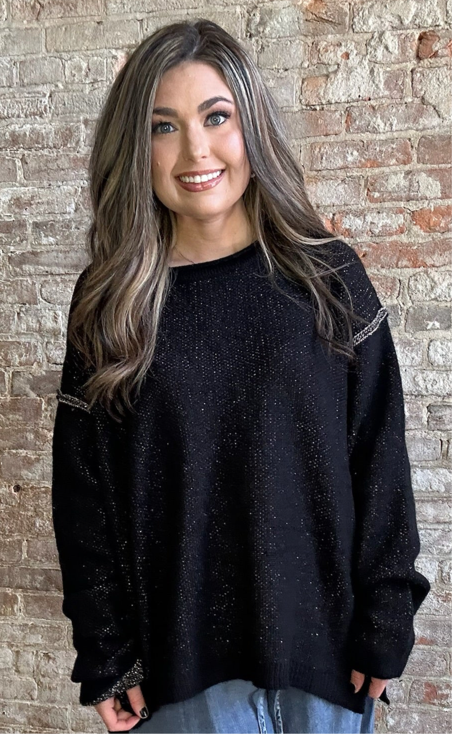 Black Shimmery Sweater