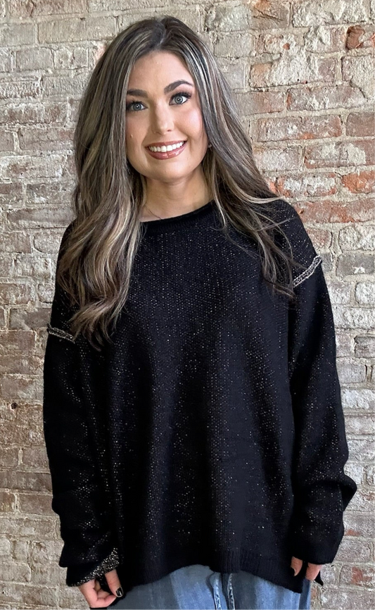 Black Shimmery Sweater