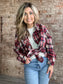 Oversized Plaid Shirt ~ Red