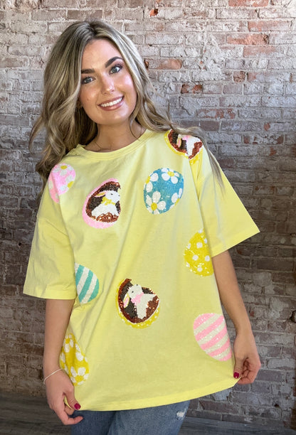 Sequined Easter Egg Tee