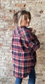 Mineral Washed Plaid Flannel Shirt ~ Navy