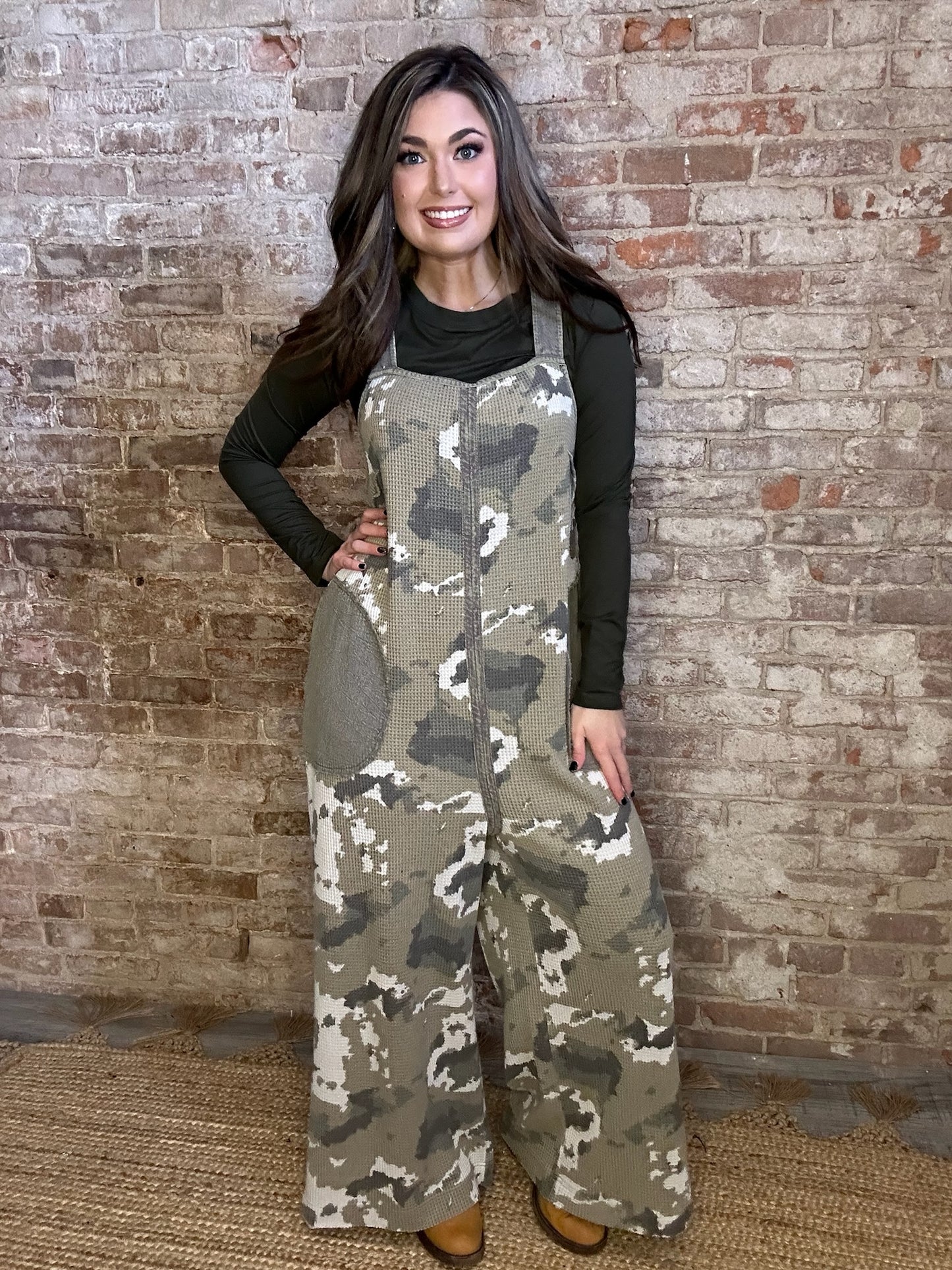 Cozy Camo Thermal Romper