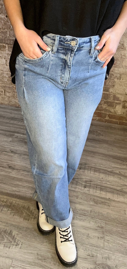 High Rise Barrel Jeans