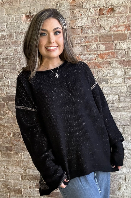Black Shimmery Sweater