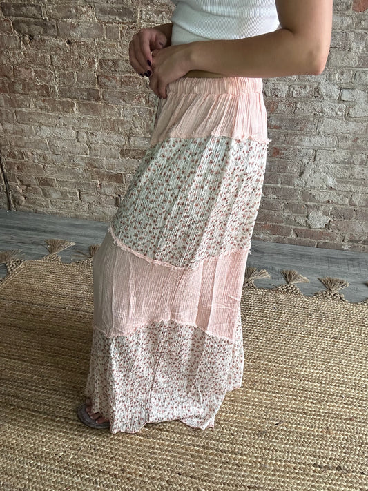 Comfy Floral Flowy Pink Pants