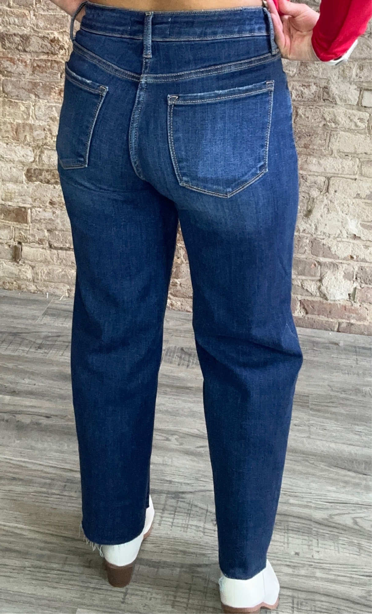 Tummy Control Mid Rise Wide Leg Jeans