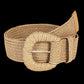 Retro Elastic Belt With Braided Buckle