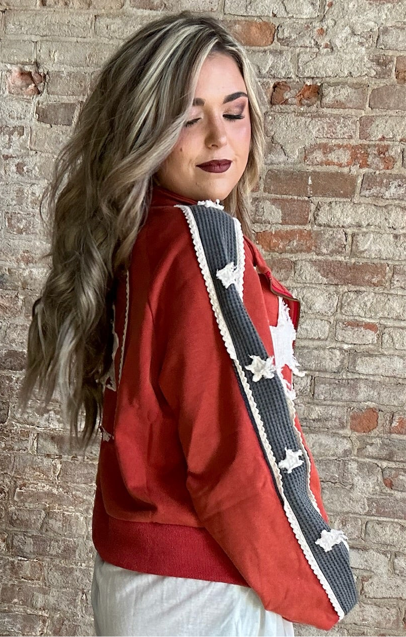 USA ~ Sweat Jacket  ~ Red