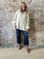 Curvy Button Down Washed Cotton Gauze Shirt
