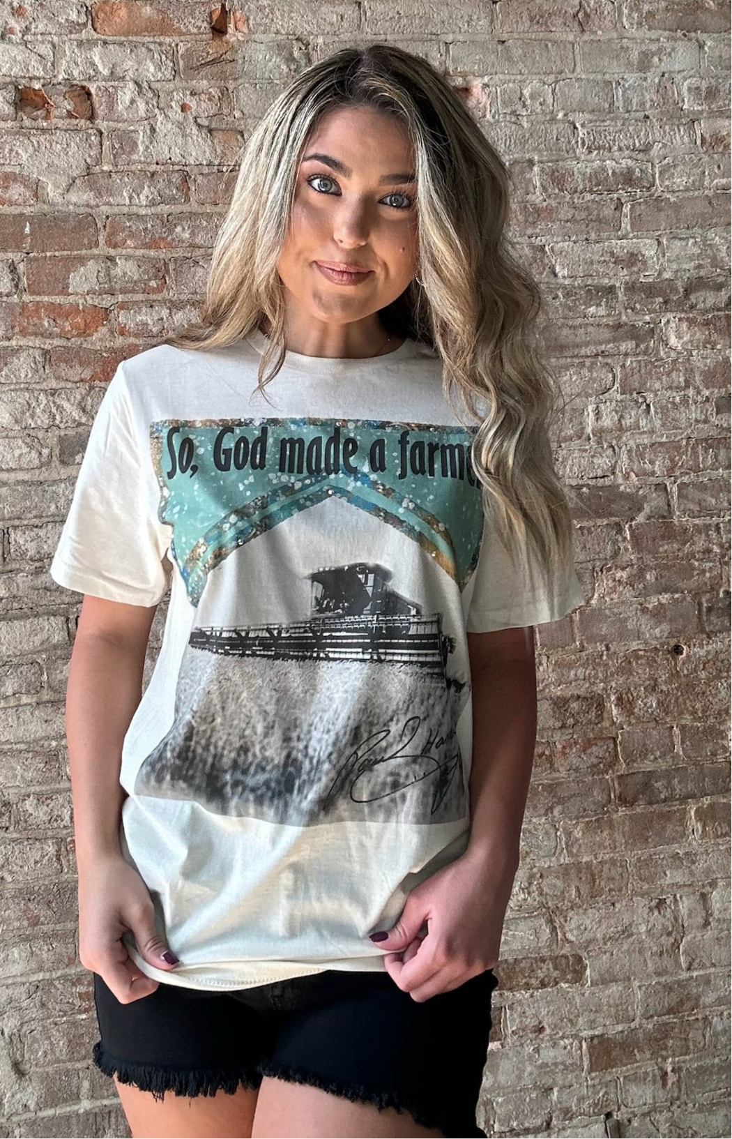 So God Made A Farmer Graphic T-Shirt