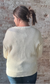 Curvy Dolman Sleeve Knit Sweater ~ Cream