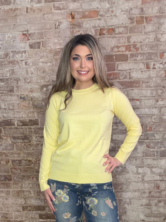 The Softest Knit Pullover Sweater ~ Yellow