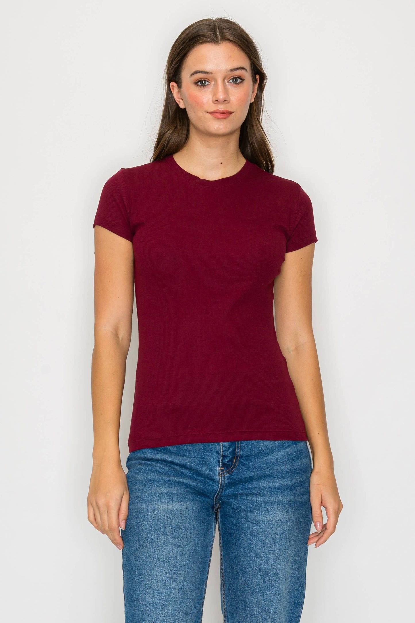 Vanilla Monkey - Short Sleeve Mini Ribbed Tee