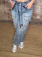 Grommet  Detailed Barrel Jeans