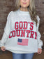 Reversible Mock Neck Sweatshirt ~ Gods Country / American Dream