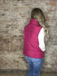 High Neck Puffer Vest ~ Burgundy
