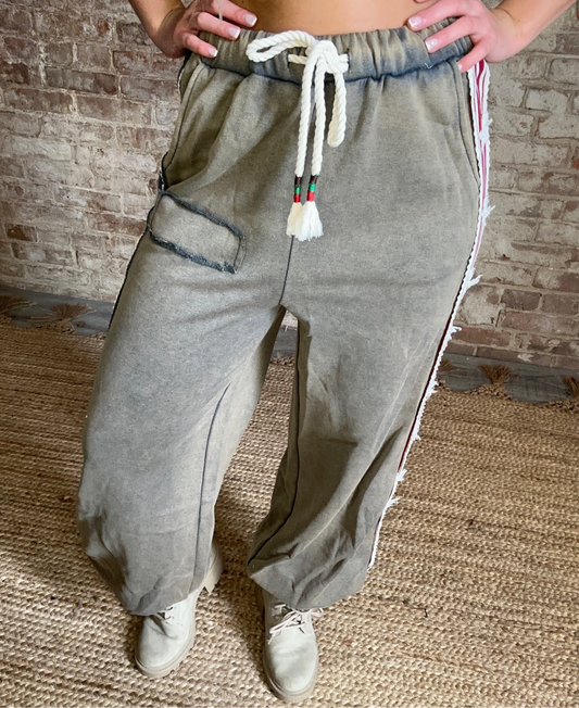USA Double Pocketed Pants ~ Vintage Moss