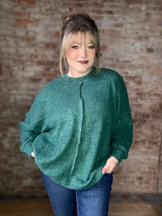 Soft Brushed Sweater ~ Green