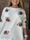 Sequin Football Pull Over