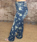 High Rise Wide Leg Floral Denim