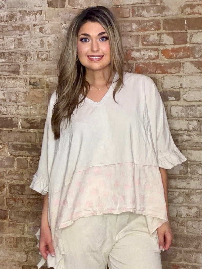 Polkadot Ruffle Poncho Top