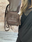 Boot Stitch Genuine Leather Back Pack ~ Large