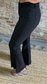High Rise Crop Flare with Uneven Hem Black Jeans