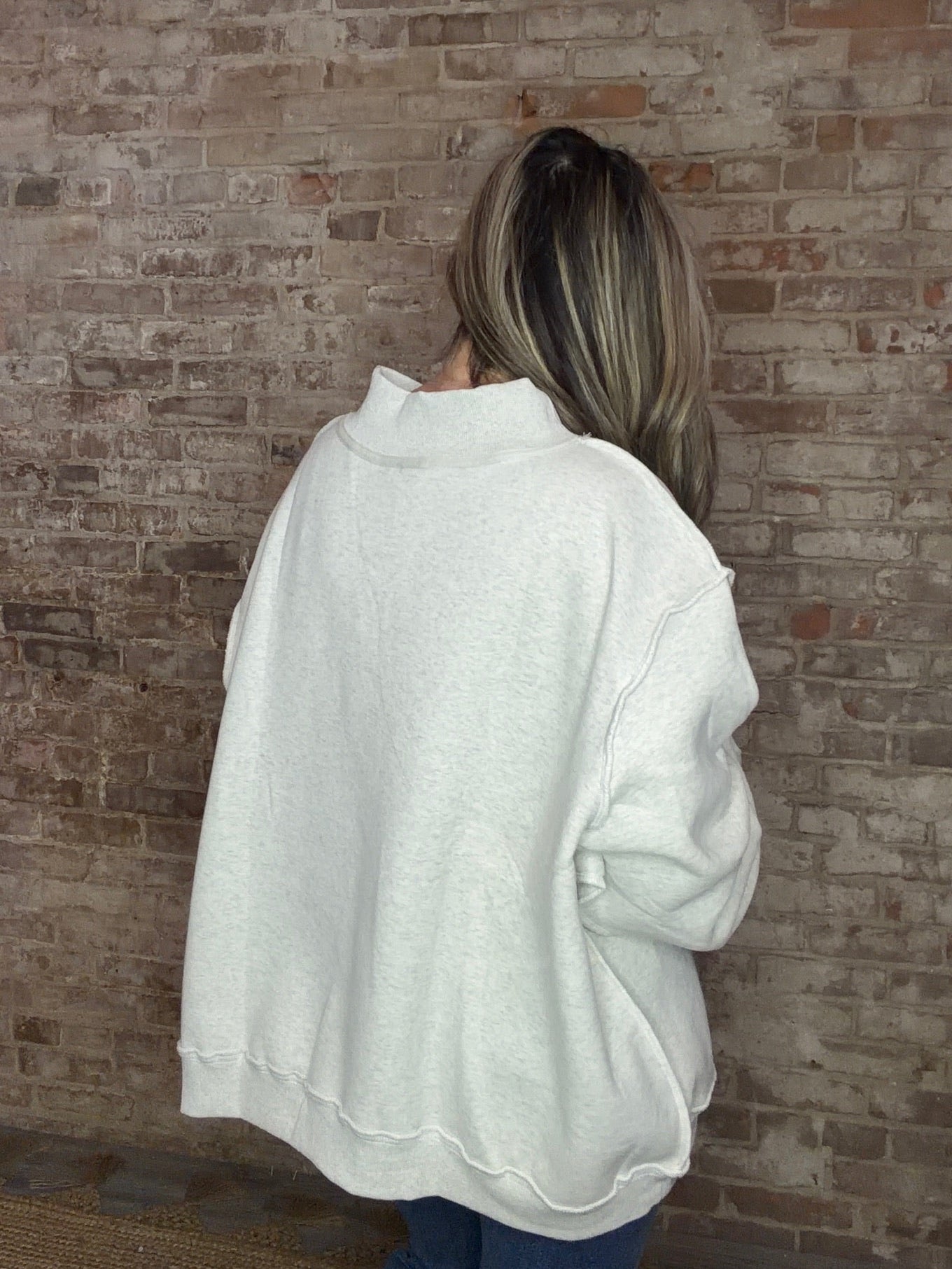 Reversible Mock Neck Sweatshirt ~ In My Happy Girl Era