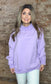 Solid Reversible Mock Neck Sweatshirt ~ Lavender