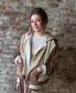 Relaxed Fit Jacket with Quilted Contrast