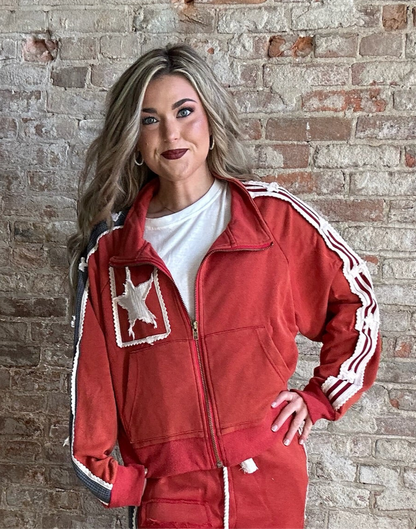 USA ~ Sweat Jacket  ~ Red