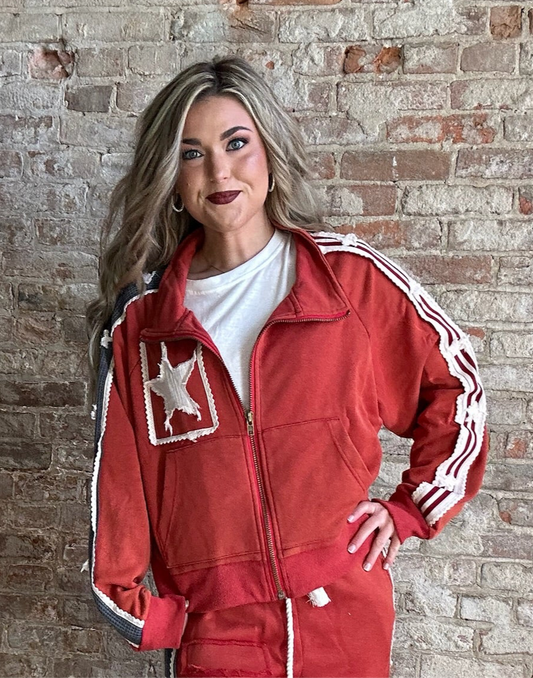 USA ~ Sweat Jacket  ~ Red