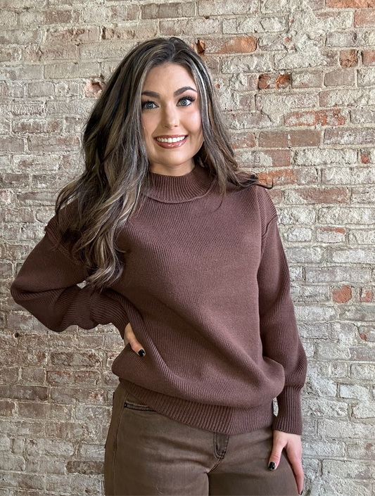 Simple Cozy Sweater ~ Chocolate