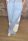 Laser Cut Embroidered Eyelet Lace Jeans