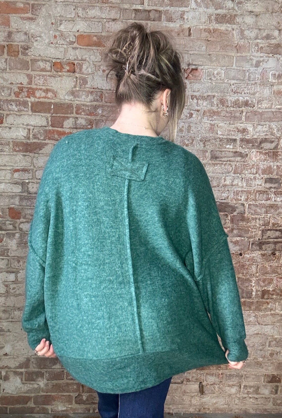 Soft Brushed Sweater ~ Green
