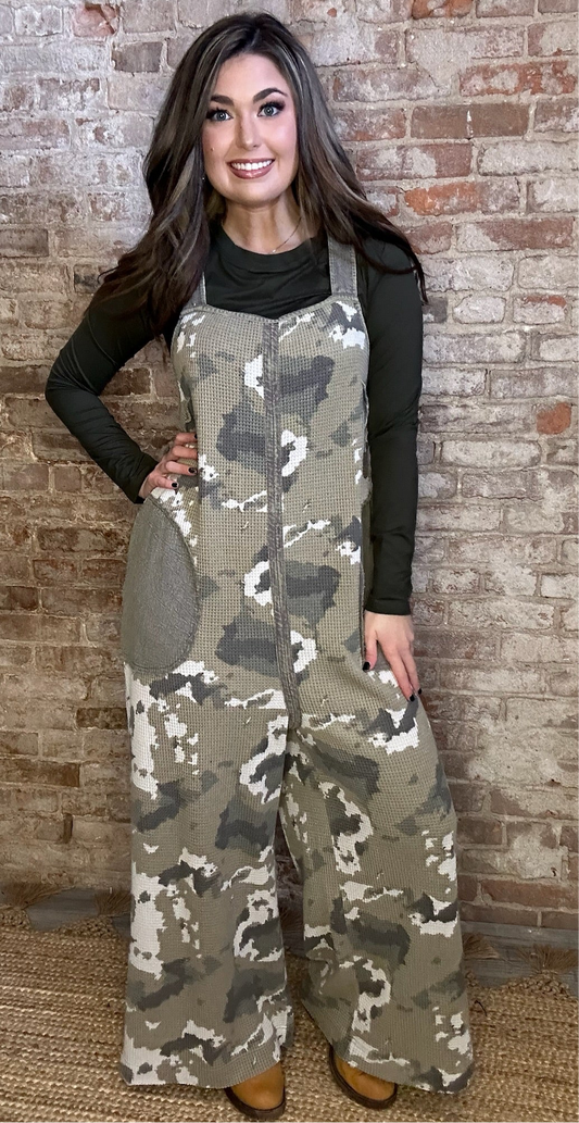 Cozy Camo Thermal Romper