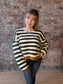 Cozy Striped Sweater ~ Green