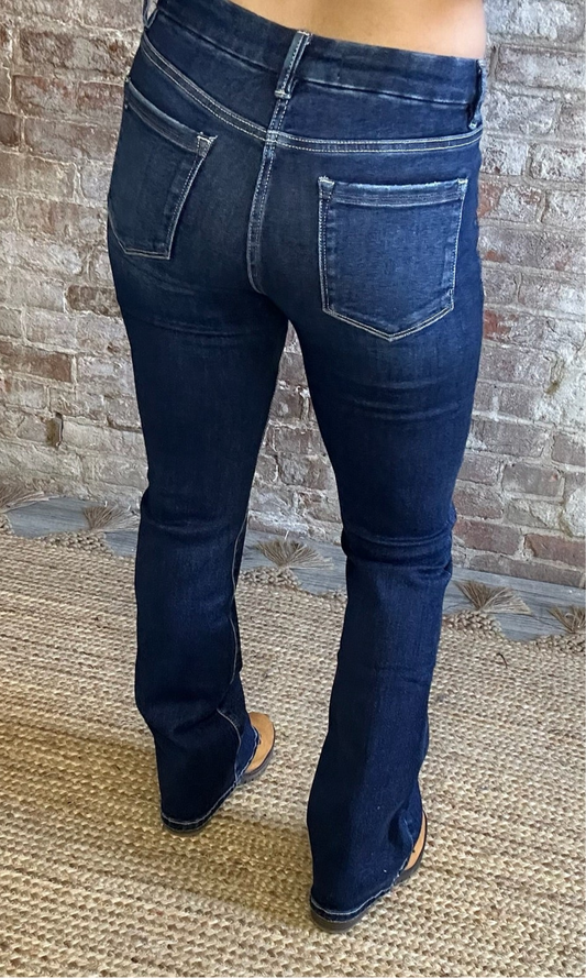 Mid Rise Boot Cut Jeans