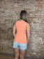 Ribbed Round Neck Tank Top ~ Coral