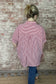 Oversized Short Sleeve Button Down Shirt ~ Red