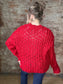Chunky Knit Cardigan ~ Red
