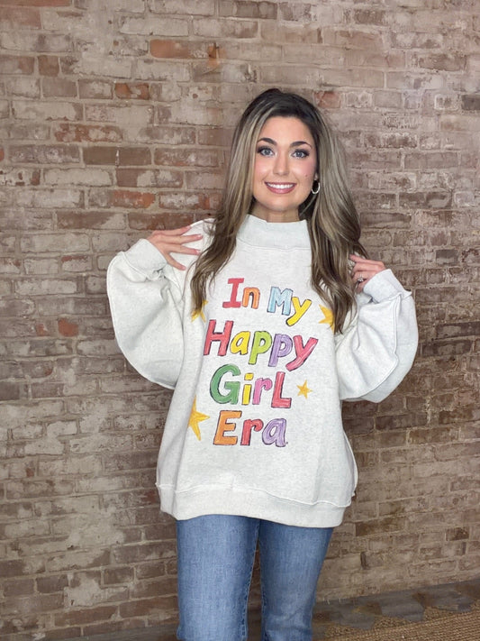Reversible Mock Neck Sweatshirt ~ In My Happy Girl Era
