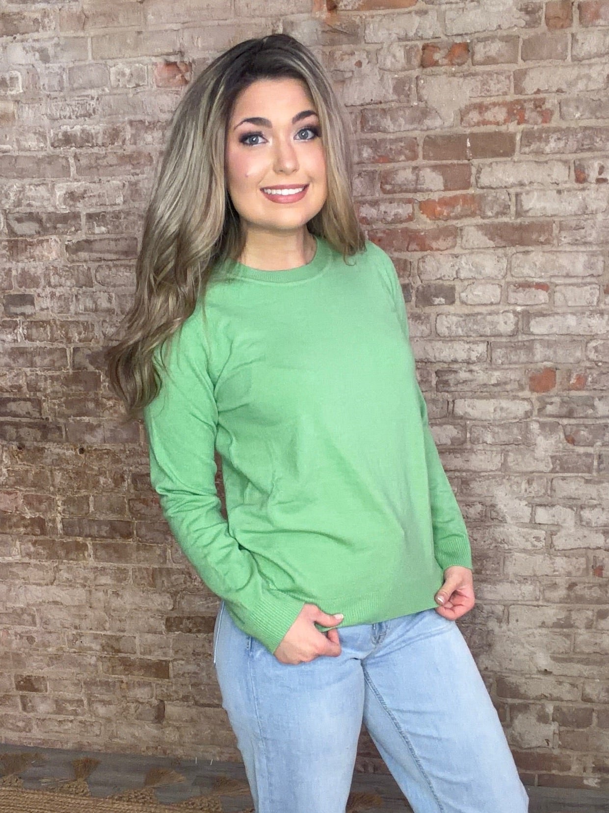 The Softest Knit Pullover Sweater ~ Green