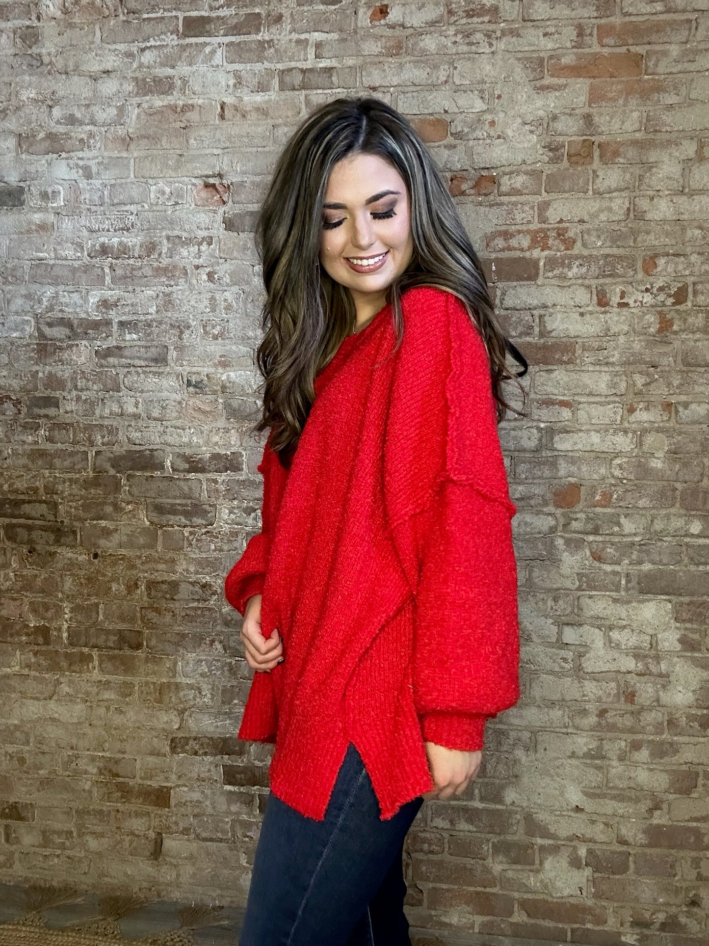 Soft and Simple Sweater ~ Red