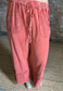 Mineral Washed Wide Legged Raw Hem Pants ~ Burnt Orange